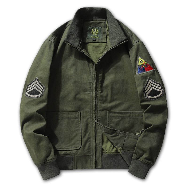 Retro Work Jacket MA1 Air Force Bomber Jacket Military Baseball Uniform