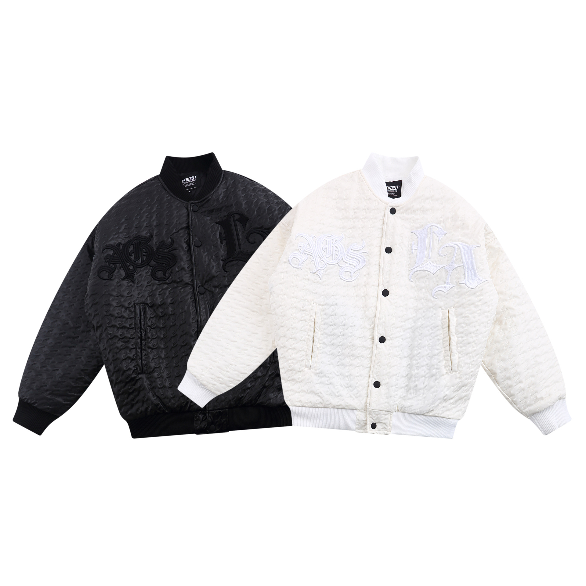 Towel Embroidered Patchwork PU Leather Sleeve Casual Jacket