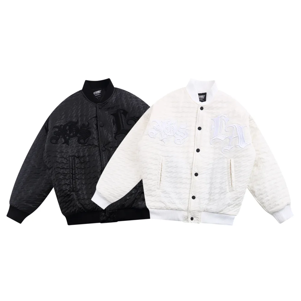 Towel Embroidered Patchwork PU Leather Sleeve Casual Jacket