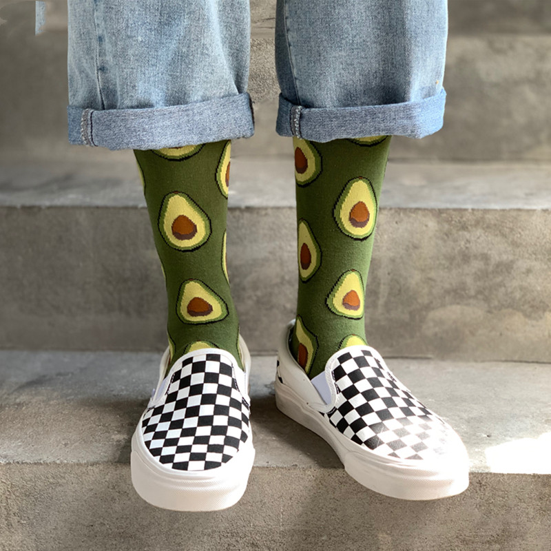 Cute Cotton Socks Women's Mid-tube Color Anime Wild Retro