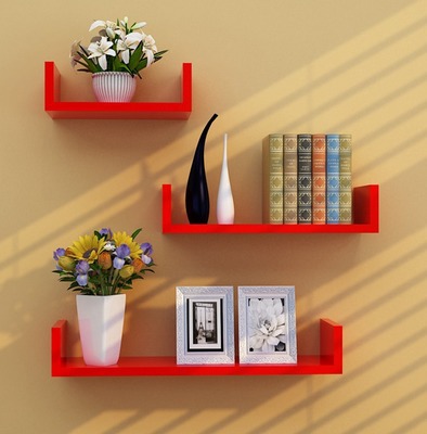 U-Shaped Wall Shelf, Set of 3, picture 3 of 8