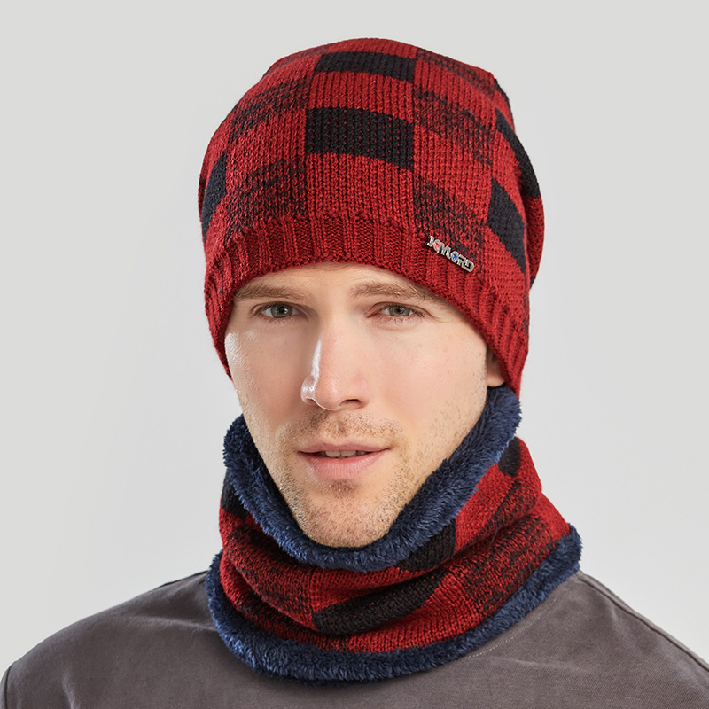 Winter Hat Pullover Bib Suit Plus Fluffy Thread — foto 5