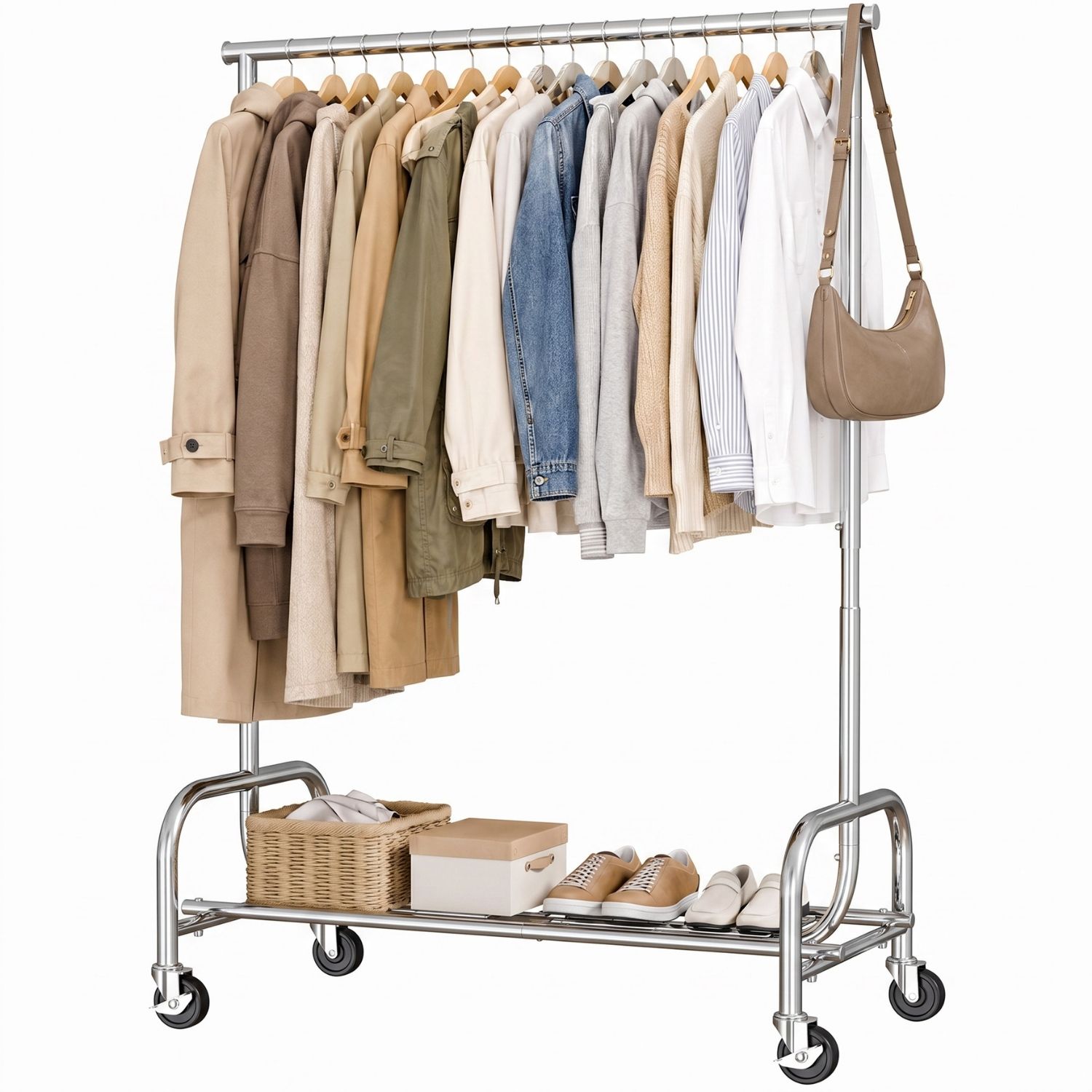 Rolling Garment Rack, picture 2 of 4