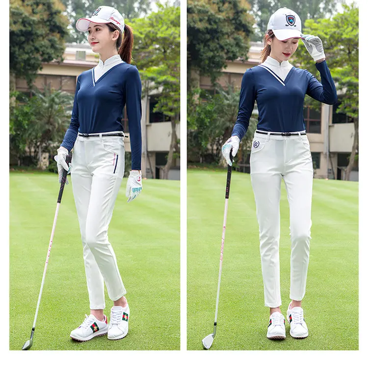 Golf Women's Long-sleeved T-shirt Stand-up Collar Sunscreen Korean Version