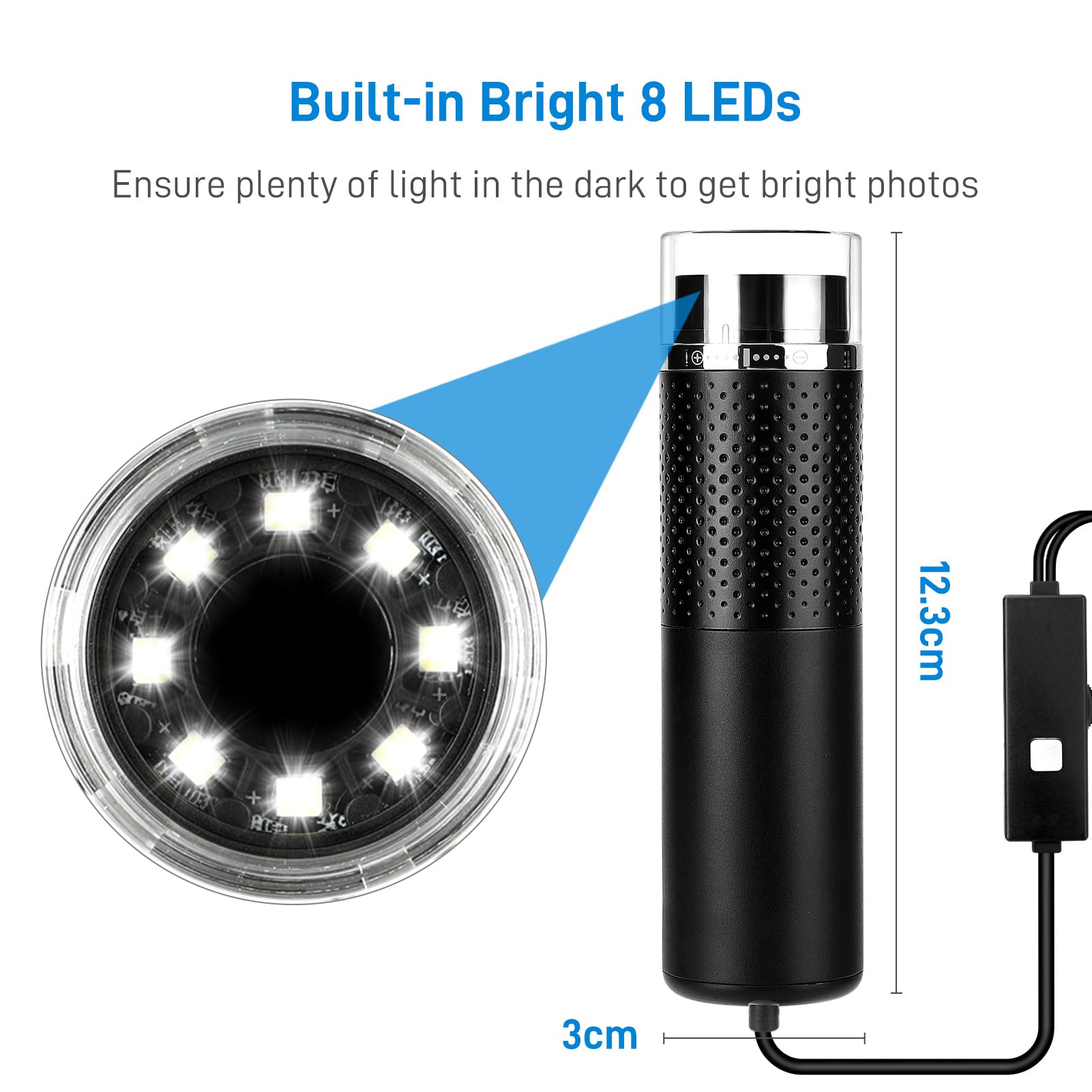 Portable Digital Microscope, 50X-1600X 2.0MP For Kids & Adults, 8 LED USB 2.0 — image 6