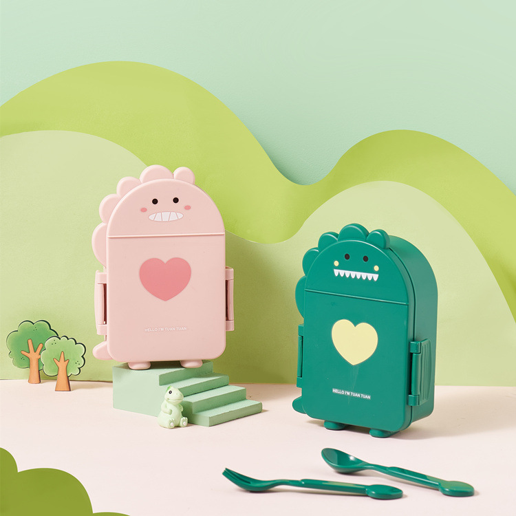 Dinosaur Lunch Box With Lid Portable Out Compartment Bento - Image 12