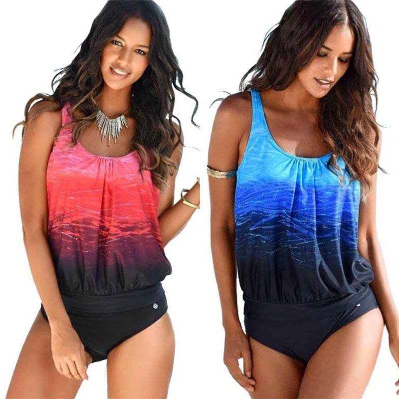 Women’s Gradient Split Swimsuit Print Bikini
