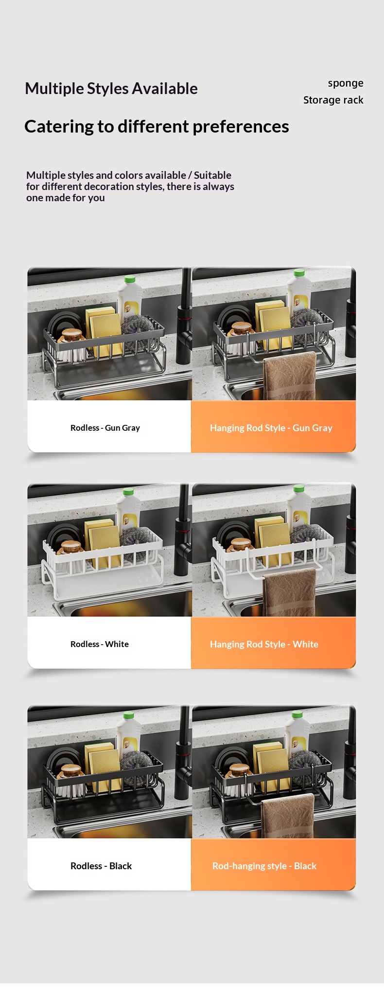 Self Pickup Only - Kitchen Storage Rack, Sponge Rack, Cloth Rack