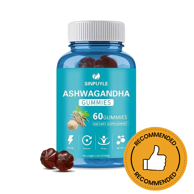 Ashwagandha Gummies 60 Count - Stress Relief, Energy Boost & Relax Support - Nat