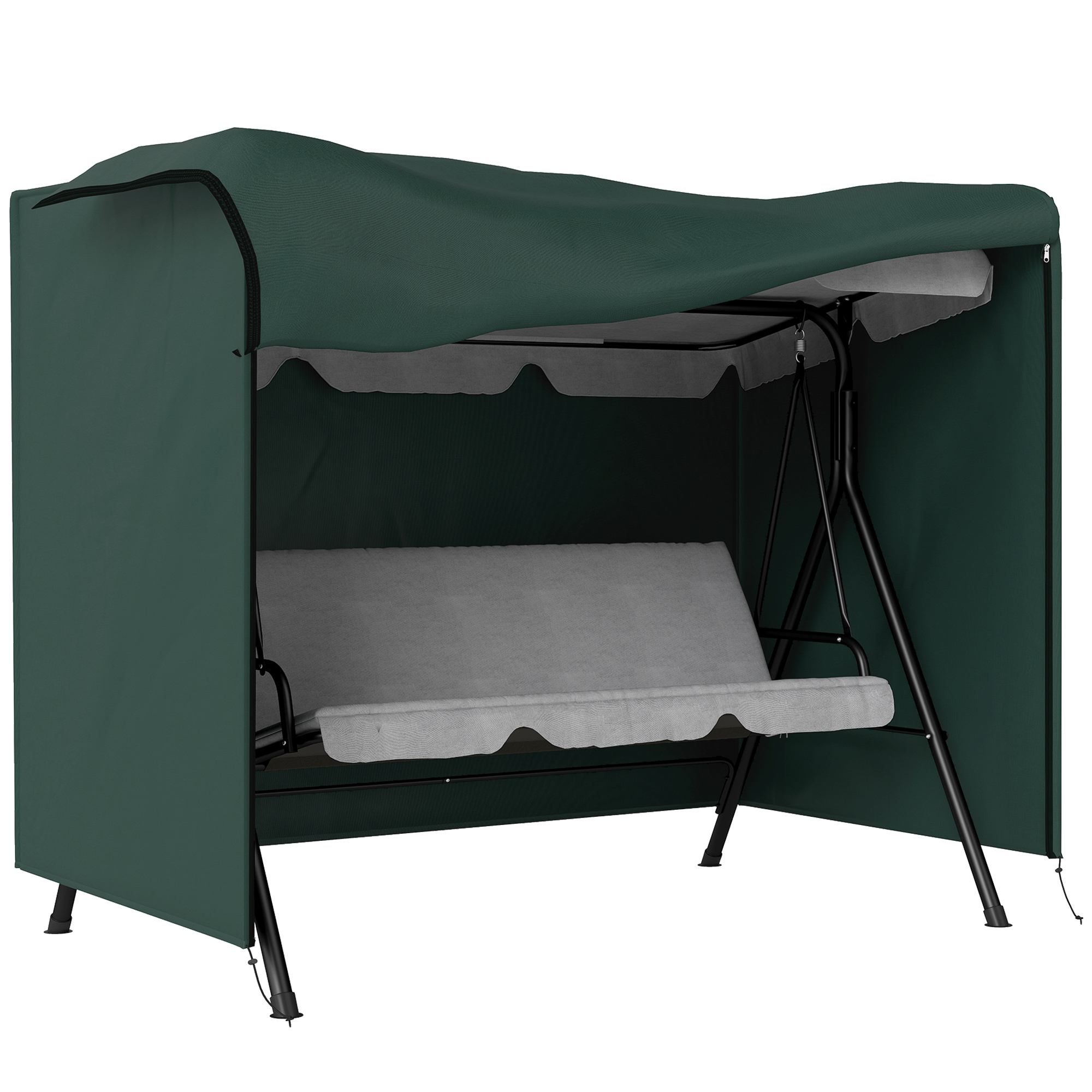 205 X 124 Cm Three Seater Swing Chair Protective Cover Dark — image 2