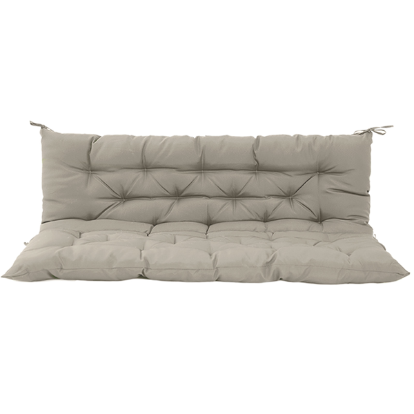 Outdoor Swing Cushions 70 Inch, Waterproof 4in Thick Porch Swing Cushion Replacement With Backrest And Ties, Comfortable 2-3 Seat Pation Swing Pad For Backyard, Garden, Lawn, Outdoor Furniture-khaki