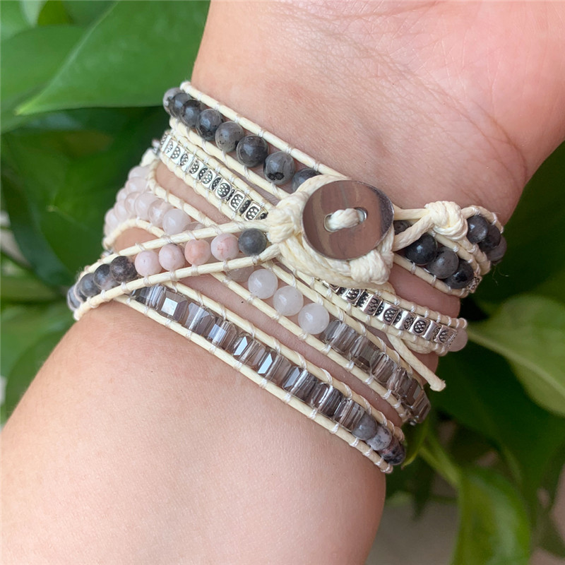 Woven Multi Layer Natural Stone Bracelet