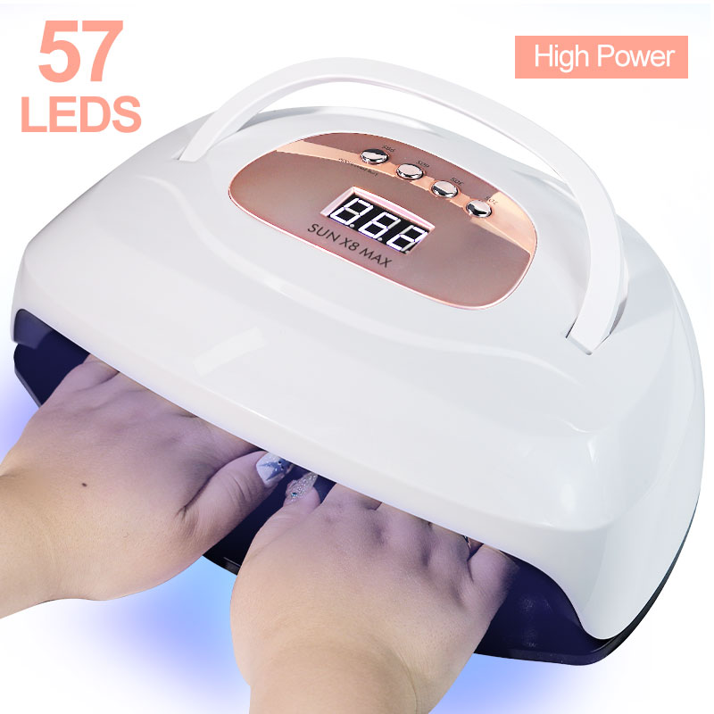 LED UV Lamp Nail Dryer 57 PCS LEDs Fast Drying Nail Gel Polish Manicure Gel Lamp With Motion Sensing LCD Display 7
