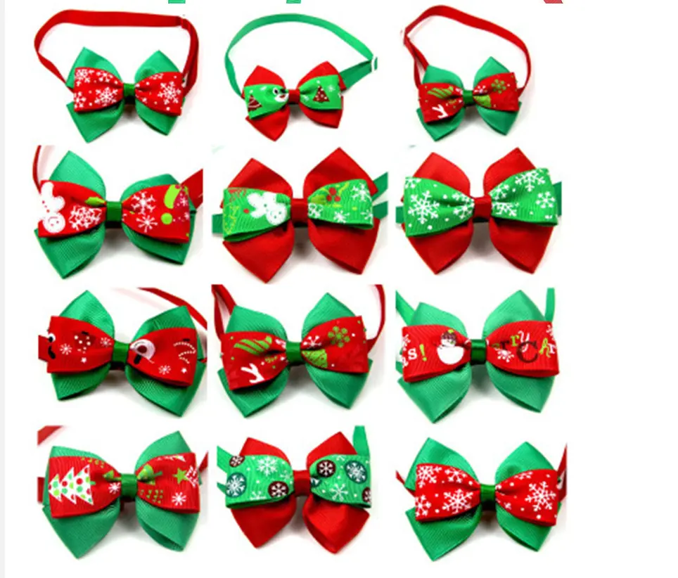 Christmas Pet Bow Tie Cat Dog Party