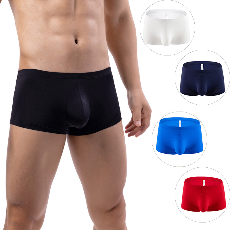 Title 9, Boxer Homme Sexy Soie Glacée Couleur Unie Sport...