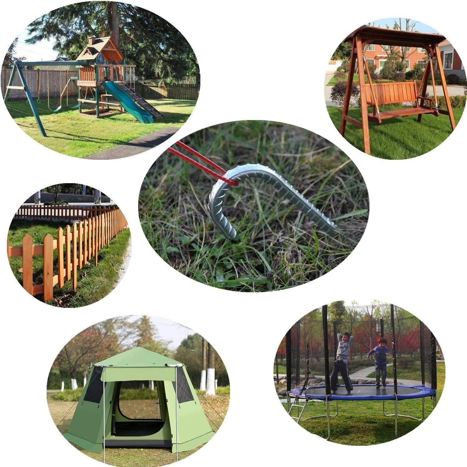 10-50Pcs Tent Pegs Heavy Duty Steel Marquee Ground Stakes Gazebo Camping Awning 6