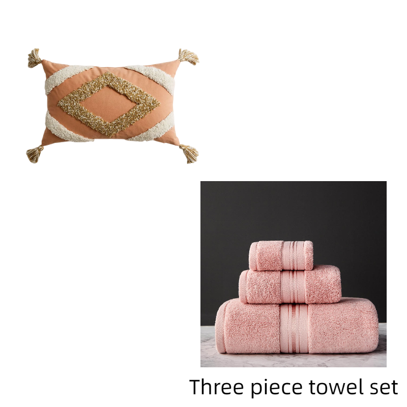 02pink and Towel Set