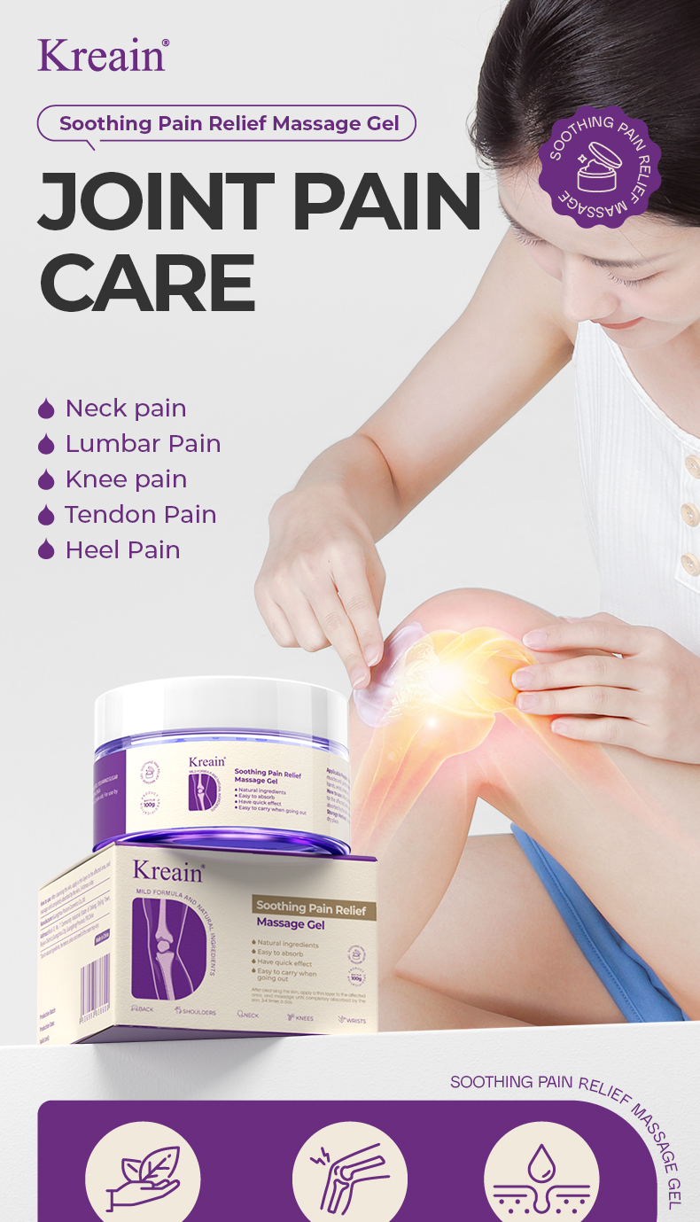 Kreain Rapid Relief Muscle Therapy Gel Soothes Knees, Lumbar, Neck, Hands, And Feet,Contains Boswellia, Glucosamine, And Collagen