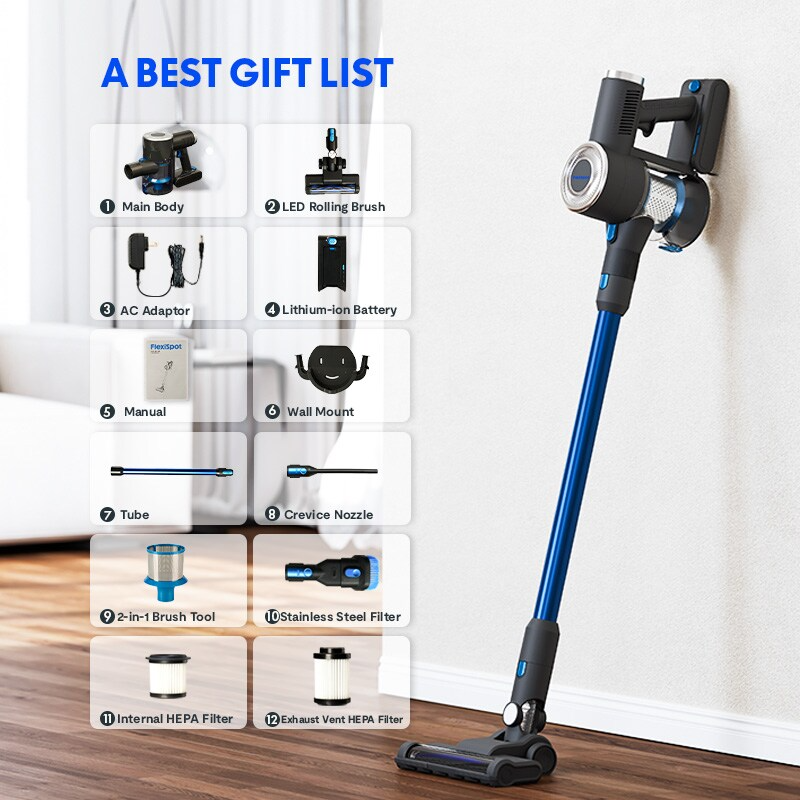 Lightweight Cordless Vacuum Cleaner with Silent High-Speed Brushless Motor