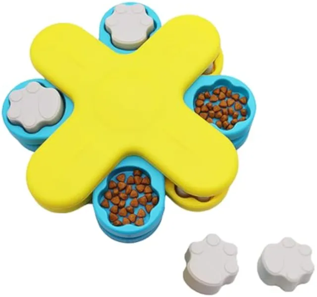 Dogs Food Puzzle Feeder Toys Interactive Dog Puzzle Toys Twister Dog Food Dispenser, Dog Enrichment Toys For IQ Training Adjustable Slower Feeder D... Yellow - Shop at LoveMi