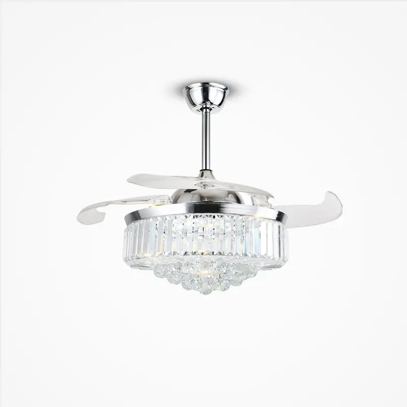 Crystal Fan Lights European Ceiling Living Room