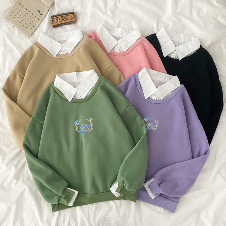 Autumn And Winter Korean Style Loose Ins Plus Velvet Thick Top