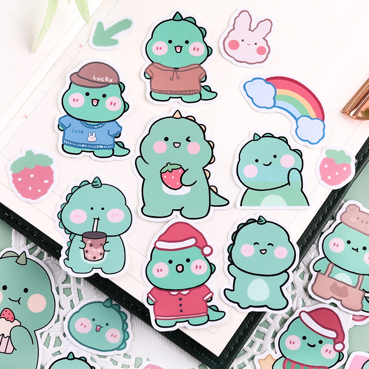 Hand Account Diy Album Decoration Material Dinosaur Cute Stickers