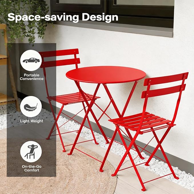 3-Piece Foldable Bistro Set, picture 4 of 7