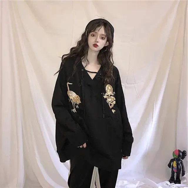 Long Sleeve Sweatshirt Women's Top Student Hip Hop Jacket Early Autumn Thin Cashmere - Shop at LoveMi