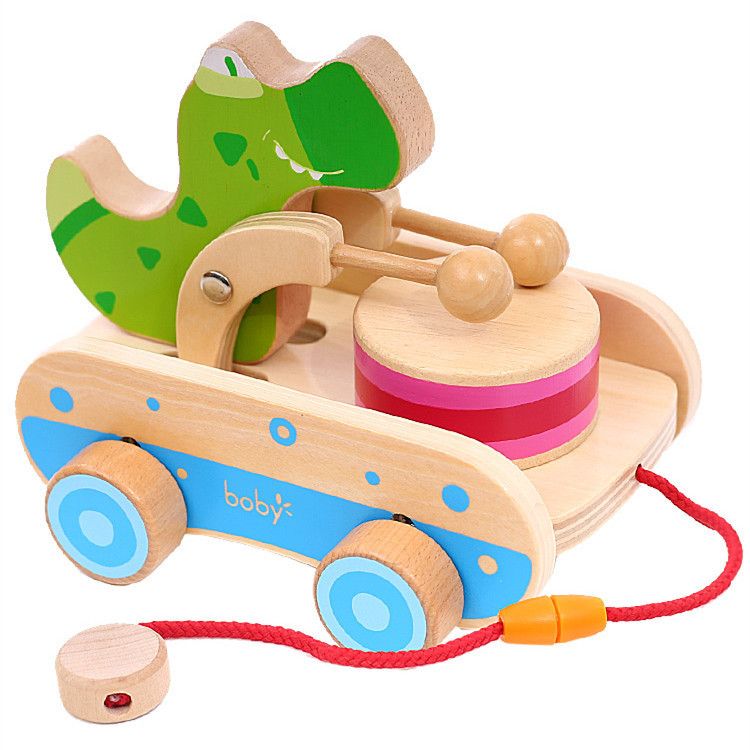 31c19873 248e 4278 9803 d6c00dd6bde9 - Wooden Drag Cable Rope Hand Pull Toy Car