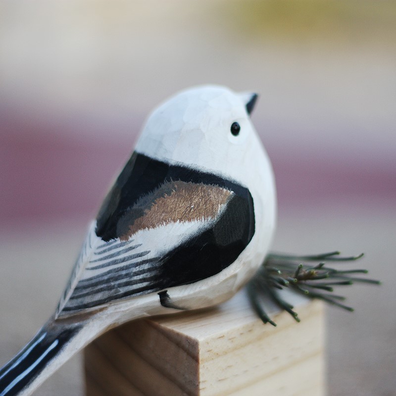 Statuette oiseau bois – trio décoratif