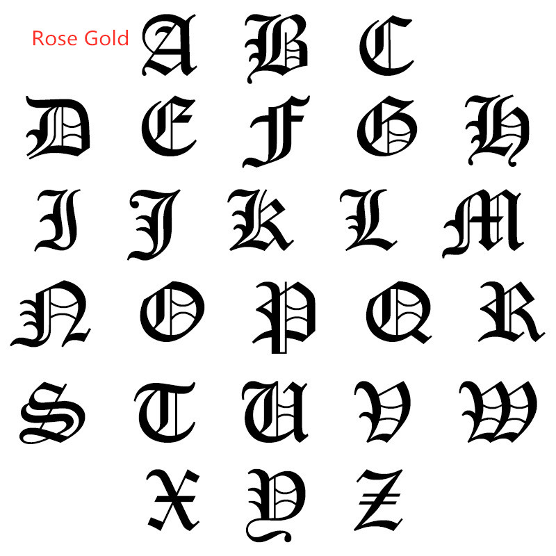 Ladies Fashion AZ Letter Ring Stainless Steel