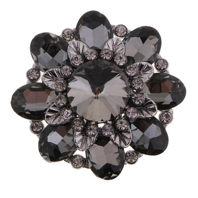 Sparkly 4.6cm Alloy Rhinestone Black Black Black Black