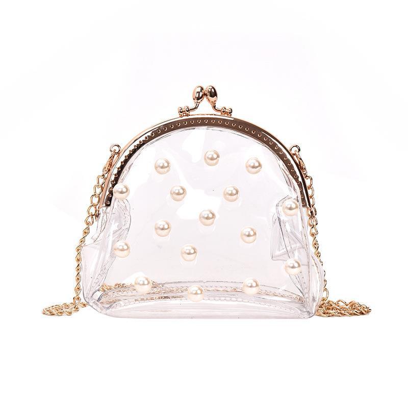 Title 1, Pearl Jelly Chain Messenger Bag Women