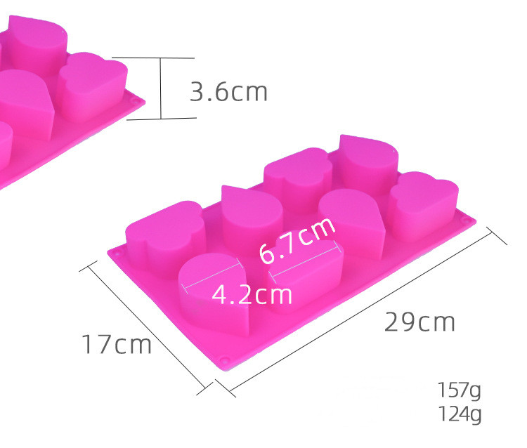 قالب صابون يدوي الصنع، قالب شوكولاتة، سحب بستة فتحات