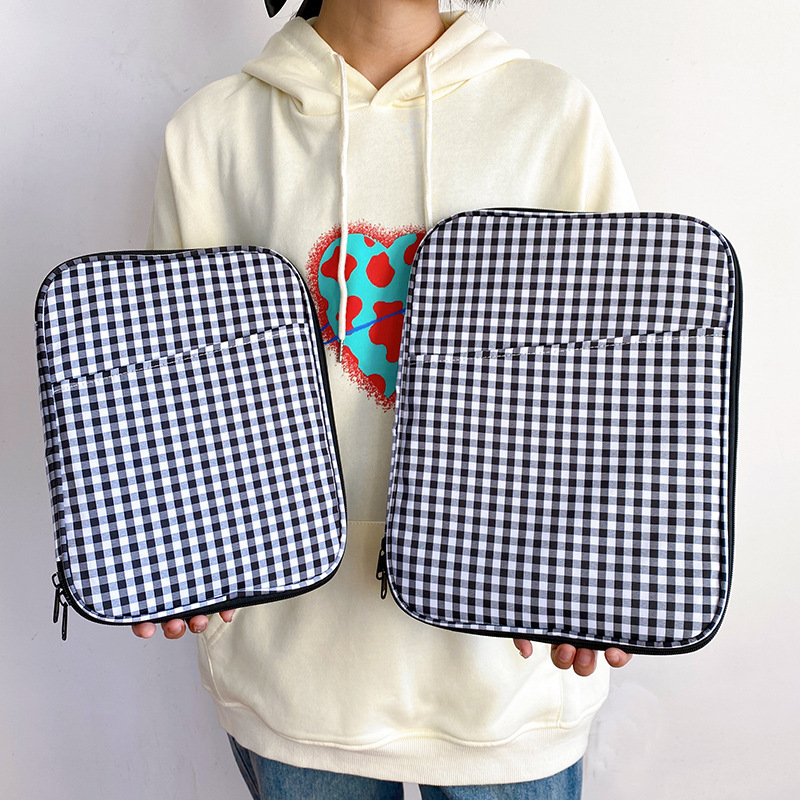 Checkered Computer Bag Laptop Storage Liner Bag