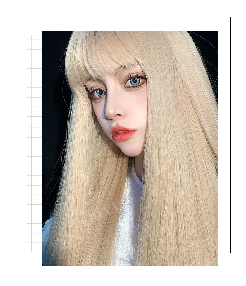Long Straight Hair Cos Platinum Fashion — foto 3