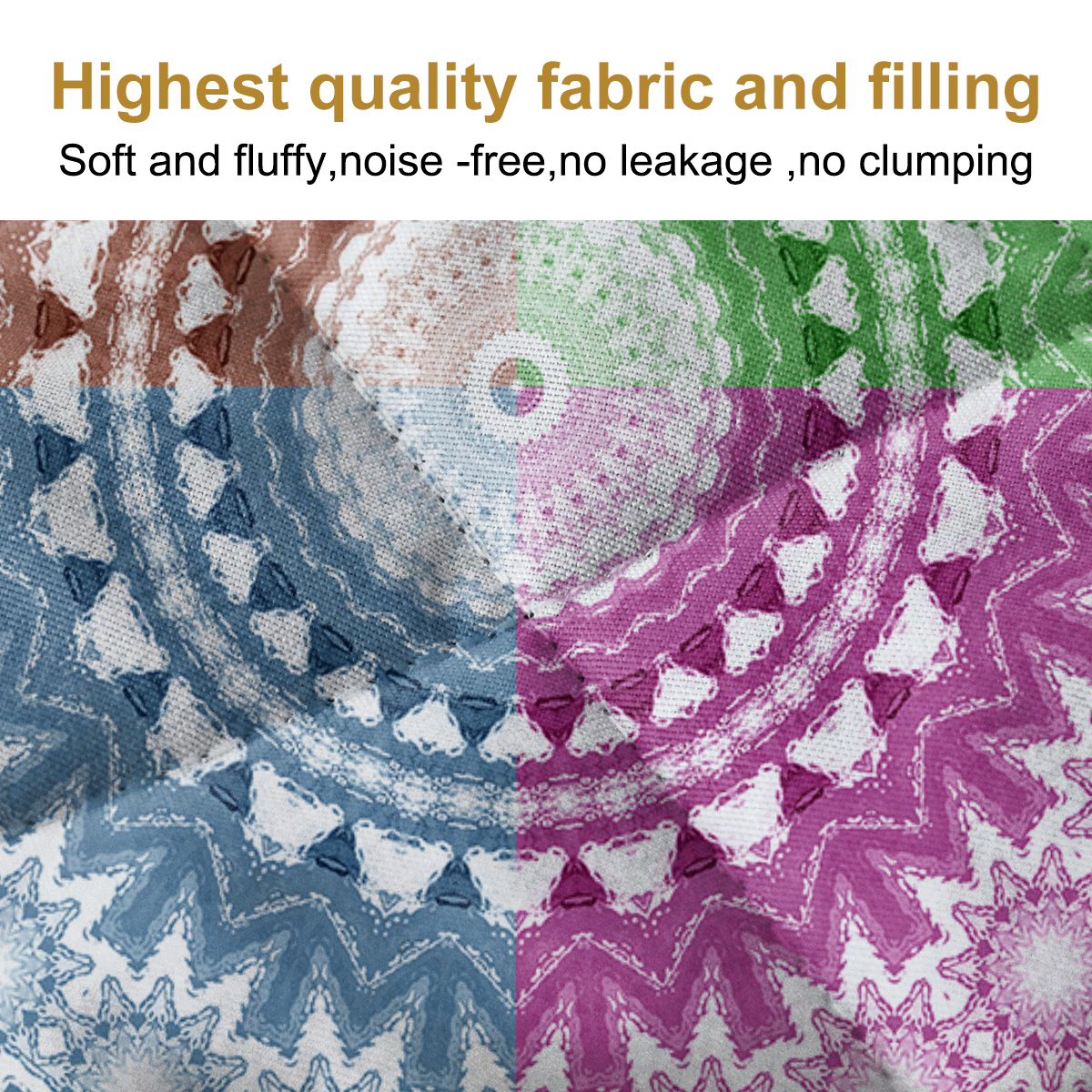 3 Pieces Colorful Tie-Dye Quilt Set Lightweight Mandala Bedding Set With 2 Pillowcases, Abstract Art Bedspread Coverlet