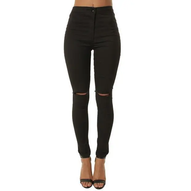 Fashion Summer Ripped Jeans Black - Shop at LoveMi