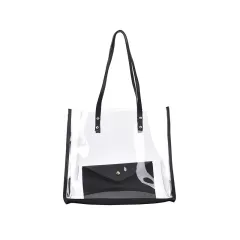 Women's Large Capacity Shoulder Bag Fashion Portable Jelly - Black - View 1