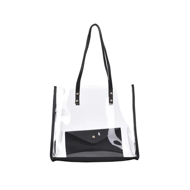 Women's Large Capacity Shoulder Bag Fashion Portable Jelly Black - Shop at LoveMi