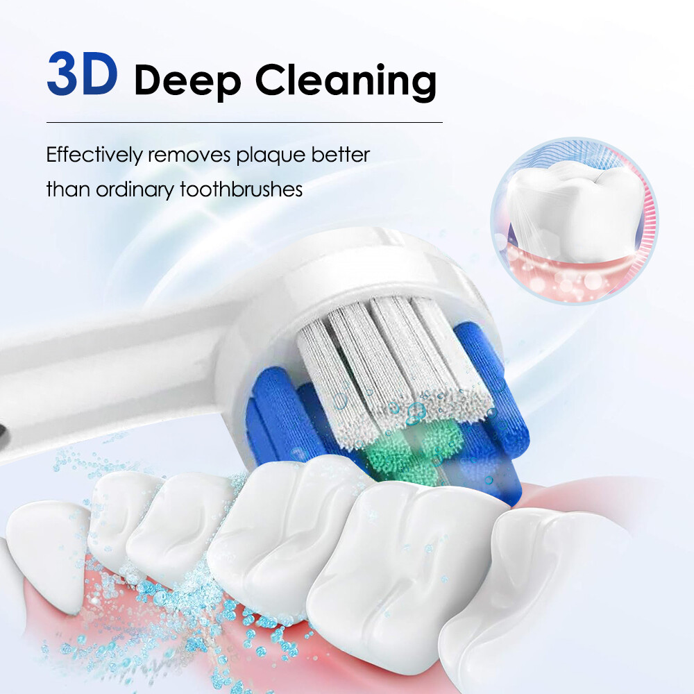 Rotating Electric Toothbrush, Smart Timer 4 Brush Heads 5 Modes USB Rechargeable — image 3
