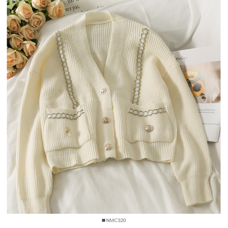 Girl Loose Lazy College Style Cardigan Coat - Image 9