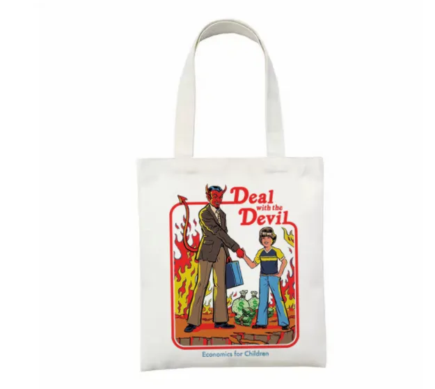 Printed Canvas Bag Personalized Creative Shoulder O - Shop at LoveMi