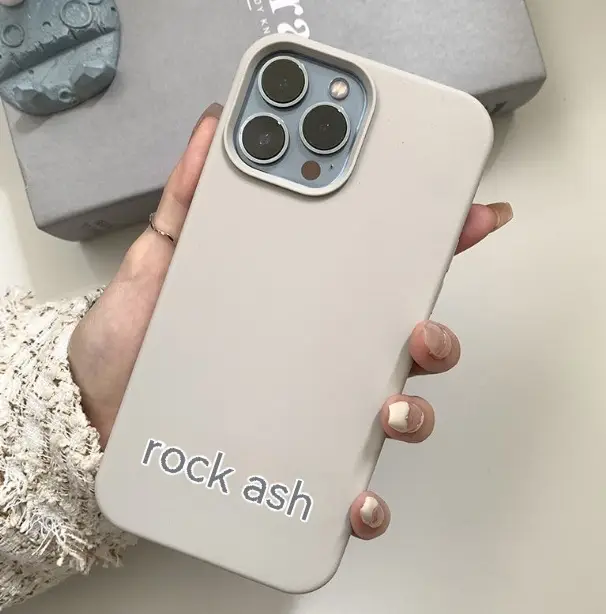 Phone Case Liquid Silicone Lens All-inclusive Drop-resistant Pure Color Protective Cover
