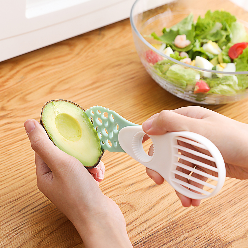 Avocado Corer Butter Fruit Peeler Cutter Pulp Separator Plastic Knife Avocado Slicer Kitchen Gadgets Vegetable Tools