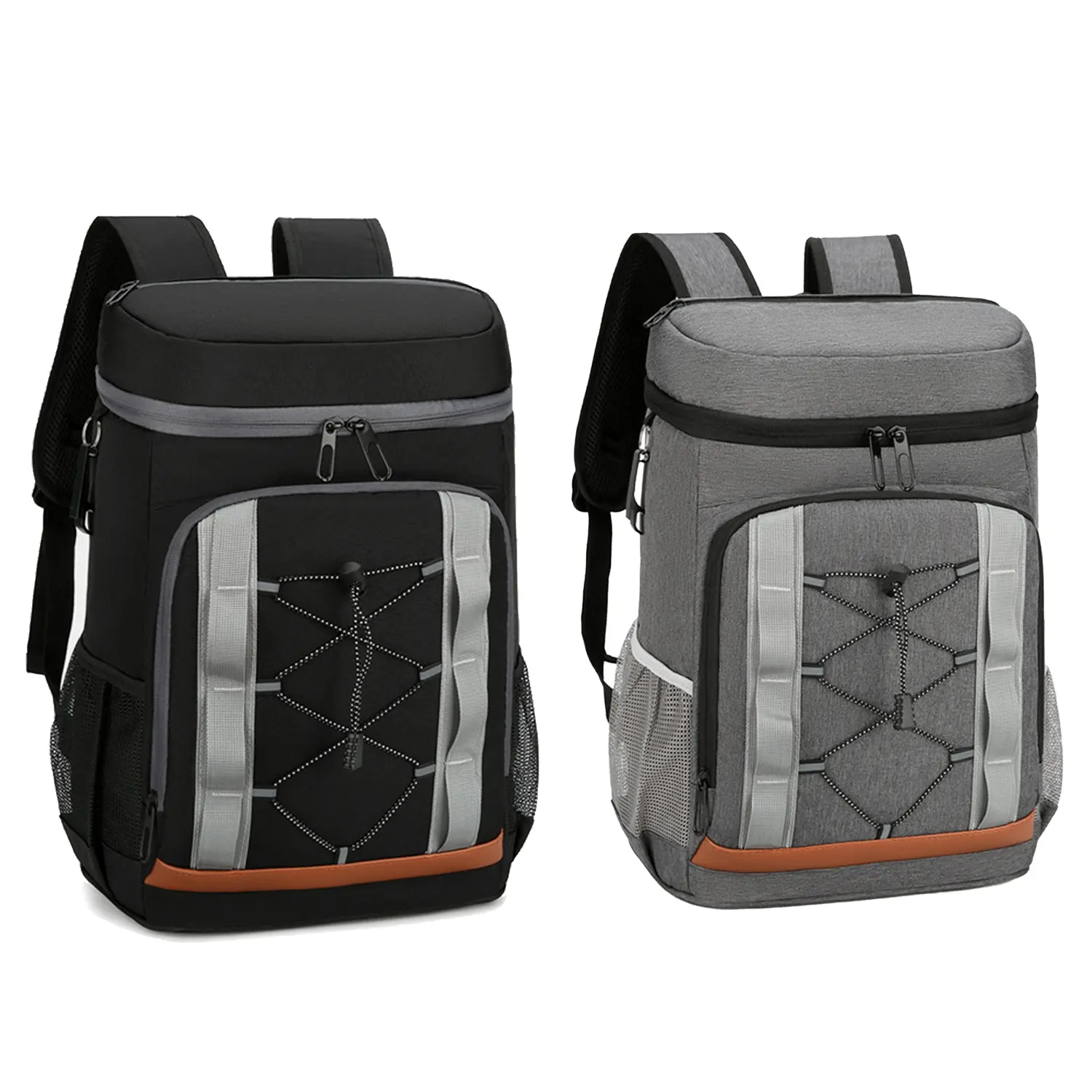 Grey-Black Options Cooler Backpack 36 Can Leakproof