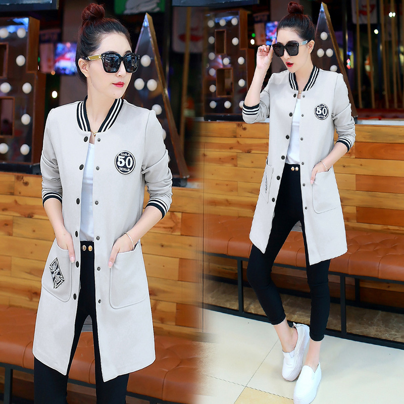 Slim Fashion All-match Student Print Baseball Uniform Women