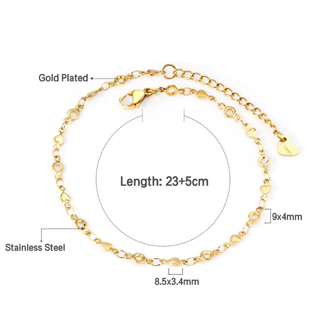 Title 7, Stainless Steel Anklet Chain Foot Ornaments Fem...