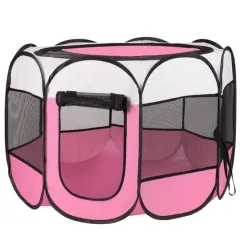 Portable Foldable Pet Fence Sports Pen Dog House - Style1 - View 1